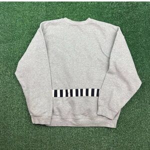 Grayson Threads Gray and Black Striped Crewneck Sweater